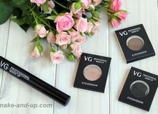 Тіні і туш для вій бренду VG Professional — відгук, свотчи і макіяж
