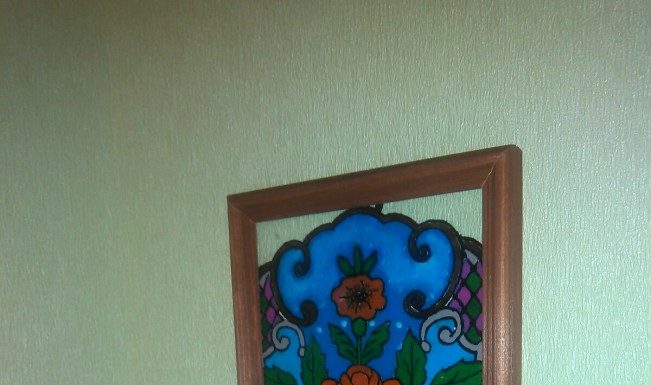 Мої перші роботи – розпис по склу.