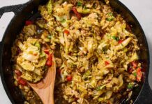 Salteado de repollo fácil y rápido: una comida de 15 minutos